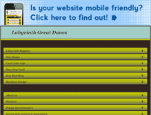 Tablet Screenshot of labyrinthgreatdanes.com